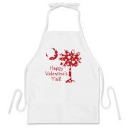 Happy Valentine's Y'all with a White Heart Pattern Palmetto Moon. Get your Happy Valentine's Y'all shirt, apparel, or other gift item today!