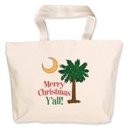 Merry Christmas Y'all Palmetto Moon shirts, apparel and gifts. Celebrate Christmas in South Carolina with this festive design.