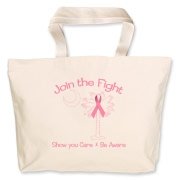 Join the fight against breast cancer in South Carolina! Show you care and be aware with a Join the Fight Pink Ribbon Palmetto Moon Jumbo Tote Bag. Proceeds from Pink Ribbon Palmetto Moon Join the Fight products donated to help find a cure.