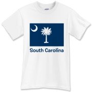 Get a South Carolina Palmetto Moon Flag T-Shirt that includes the state flag and name.