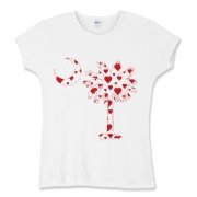 Get a Red Heart Pattern Palmetto Moon for your sweetheart this Valentine's Day! Featuring the South Carolina Palmetto Moon with a red heart pattern in the background.