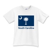 Get a South Carolina Palmetto Moon Flag Kids T-Shirt that includes the state flag and name.