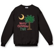 Buy a Merry Christmas Y'all Palmetto Moon Crewneck Sweatshirt and have a Merry Christmas, y'all, in South Carolina style.