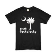 White South Cackalacky Palmetto Moon Organic Kids T-Shirt features the South Carolina palmetto moon logo in white.