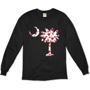 Get a Red Heart Pattern Palmetto Moon for your sweetheart this Valentine's Day! Featuring the South Carolina Palmetto Moon with a red heart pattern in the background.