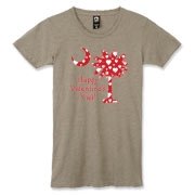 Happy Valentine's Y'all with a White Heart Pattern Palmetto Moon Alternative Apparel Women's Destroyed T-Shirt.