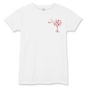 Get a Red Heart Pattern Palmetto Moon for your sweetheart this Valentine's Day! Featuring the a smaller pocket sized version of the South Carolina Palmetto Moon with a red heart pattern printed in the pocket area of a shirt or apparel item.