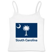 Get a South Carolina Palmetto Moon Flag Women's Fitted Camisole Tank that includes the state flag and name.