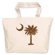 A chocolate brown palmetto and crescent moon. The palmetto is a symbol of South Carolina pride. Buy the chocolate brown palmetto moon on a t-shirt, sweatshirt, or other clothing or gift item.