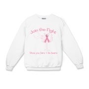 Join the fight against breast cancer in South Carolina! Show you care and be aware with a Join the Fight Pink Ribbon Palmetto Moon Kids Crewneck Sweatshirt. Proceeds from Pink Ribbon Palmetto Moon Join the Fight products donated to help find a cure.