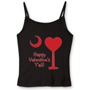 Buy a Happy Valentine's Y'all with a Heart Palmetto Moon Women's Fitted Spaghetti Strap Tank.