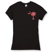 Get a White Heart Pattern Palmetto Moon Women's Fitted Fine Jersey Tee for your sweetheart this Valentine's Day! Featuring the a smaller pocket sized version of the South Carolina Palmetto Moon with a white heart pattern printed smaller on the left chest