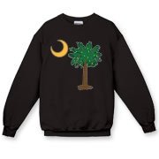 Buy a Christmas Palmetto Moon Crewneck Sweatshirt and have a Merry Christmas, South Carolina style.