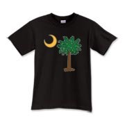 Merry Christmas from the Palmetto State! Celebrate Christmas in South Carolina with a Christmas Palmetto Moon T-Shirt, Sweatshirt, or other gift item.