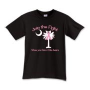 Join the fight against breast cancer in South Carolina! Show you care and be aware with a Join the Fight Pink Ribbon Palmetto Moon Kids T-Shirt. Proceeds from Pink Ribbon Palmetto Moon Join the Fight products donated to help find a cure.