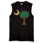 Merry Christmas from the Palmetto State! Celebrate Christmas in South Carolina with a Christmas Palmetto Moon T-Shirt, Sweatshirt, or other gift item.