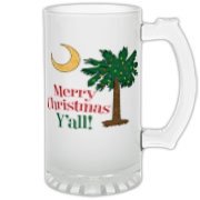 Merry Christmas Y'all Palmetto Moon shirts, apparel and gifts. Celebrate Christmas in South Carolina with this festive design.