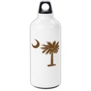 Buy a Chocloate Brown Palmetto Moon Aluminum Water Bottle. The palmetto moon is a symbol of South Carolina pride.