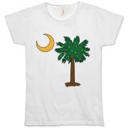 Merry Christmas from the Palmetto State! Celebrate Christmas in South Carolina with a Christmas Palmetto Moon T-Shirt, Sweatshirt, or other gift item.