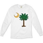 Merry Christmas from the Palmetto State! Celebrate Christmas in South Carolina with a Christmas Palmetto Moon T-Shirt, Sweatshirt, or other gift item.
