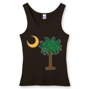 Buy a Christmas Palmetto Moon Women's Fitted Tank Top and have a Merry Christmas, South Carolina style.