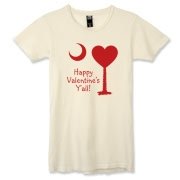 Buy a Happy Valentine's Y'all with a Heart Palmetto Moon Alternative Apparel Women's Destroyed T-Shirt.
