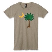 Buy a Christmas Palmetto Moon Alternative Apparel Women's Destroyed T-Shirt and have a Merry Christmas, South Carolina style.