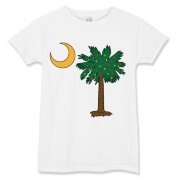 Merry Christmas from the Palmetto State! Celebrate Christmas in South Carolina with a Christmas Palmetto Moon T-Shirt, Sweatshirt, or other gift item.