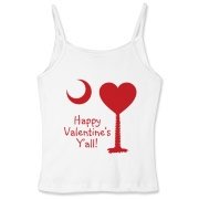 Happy Valentine's Y'all with a Heart Palmetto Moon. Get your Happy Valentine's Y'all shirt, apparel, or other gift item today!