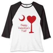 Happy Valentine's Y'all with a Heart Palmetto Moon. Get your Happy Valentine's Y'all shirt, apparel, or other gift item today!