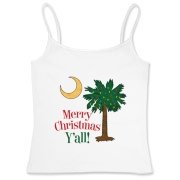 Merry Christmas Y'all Palmetto Moon shirts, apparel and gifts. Celebrate Christmas in South Carolina with this festive design.