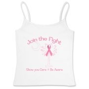 Join the fight against breast cancer in South Carolina! Show you care and be aware with a Join the Fight Pink Ribbon Palmetto Moon Women's Fitted Camisole Tank. Proceeds from Pink Ribbon Palmetto Moon Join the Fight products donated to help find a cure.