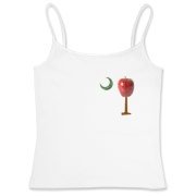 Every Carolina Teacher should have this two sided print School Apple Palmetto Moon Pocket Print Women's Fitted Camisole Tank that features the South Carolina palmetto with an apple and chalkboard moon.
