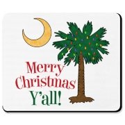 Merry Christmas Y'all Palmetto Moon shirts, apparel and gifts. Celebrate Christmas in South Carolina with this festive design.