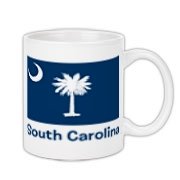 Get a South Carolina Palmetto Moon Flag Coffee Mug that includes the state flag and name.