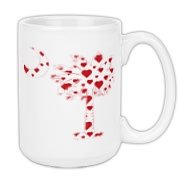 Get a Red Heart Pattern Palmetto Moon for your sweetheart this Valentine's Day! Featuring the South Carolina Palmetto Moon with a red heart pattern in the background.