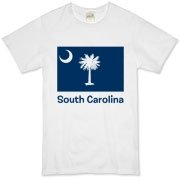 Get a South Carolina Palmetto Moon Flag Organic T-Shirt that includes the state flag and name.