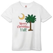 Buy a Merry Christmas Y'all Palmetto Moon Hanes Women's Cool Dri T-shirt and have a Merry Christmas, y'all, in South Carolina style.