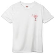 Buy a Red Heart Pattern Palmetto Moon Hanes Women's Cool Dri T-shirt for your sweetheart this Valentine's Day! Featuring the a smaller pocket sized version of the South Carolina Palmetto Moon with a red heart pattern printed on the left chest area.