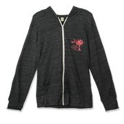 Happy Valentine's Y'all with a White Heart Pattern Palmetto Moon Alternative Apparel Unisex Zipper Hoodie.