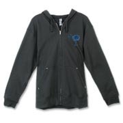 Buy a Blue Palmetto Moon Canvas Freemont Full-Zip Hoodie featuring a smaller palmetto printed on the left chest area. The palmetto moon is a symbol of South Carolina pride.
