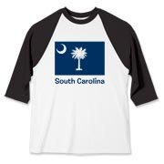 Get a South Carolina Palmetto Moon Flag Baseball Jersey that includes the state flag and name.