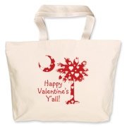 Happy Valentine's Y'all with a White Heart Pattern Palmetto Moon. Get your Happy Valentine's Y'all shirt, apparel, or other gift item today!