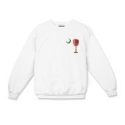Every Carolina Teacher should have this two sided print School Apple Palmetto Moon Pocket Print Kids Crewneck Sweatshirt that features the South Carolina palmetto with an apple and chalkboard moon.