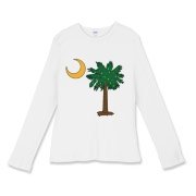 Merry Christmas from the Palmetto State! Celebrate Christmas in South Carolina with a Christmas Palmetto Moon T-Shirt, Sweatshirt, or other gift item.