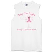 Join the fight against breast cancer in South Carolina! Show you care and be aware with a Join the Fight Pink Ribbon Palmetto Moon Sleeveless T-Shirt. Proceeds from Pink Ribbon Palmetto Moon Join the Fight products donated to help find a cure.
