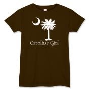 Carolina Girls are the best in the world! Choose your favorite shirt style and color for this red version of our popular carolina girl design that also features the palmetto and moon logo of South Carolina.