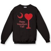 Buy a Happy Valentine's Y'all with a Heart Palmetto Moon Crewneck Sweatshirt.
