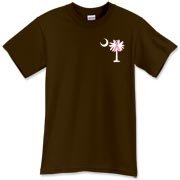 Join the fight against breast cancer in South Carolina! Show you care and be aware with a Join the Fight Pink Ribbon Palmetto Moon Deluxe T-Shirt. Proceeds from Pink Ribbon Palmetto Moon Join the Fight products donated to help find a cure.