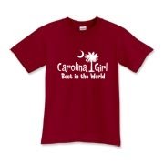 White Carolina Girl Best in the World T-Shirts, Apparel, and Gifts. Carolina Girls are truly the best in the world. Best in the world Carolina Girl Shirts and Apparel for everyone.